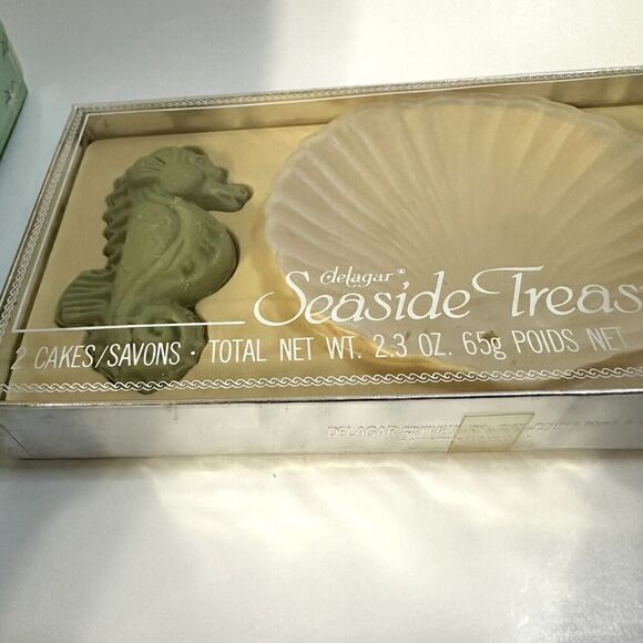 Vintage Soap Sets Savons Delagar Collections Seaside Treasures & Island blossoms - Picture 9 of 9